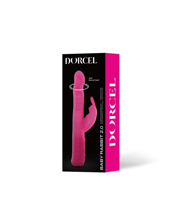 Вібратор-кролик Dorcel Baby Rabbit Magenta 2.0 з перлинним масажем і головкою, що обертається фото 6