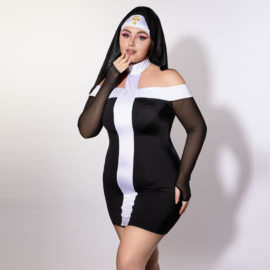Еротичний костюм монашки JSY P61130 Plus Size фото 5