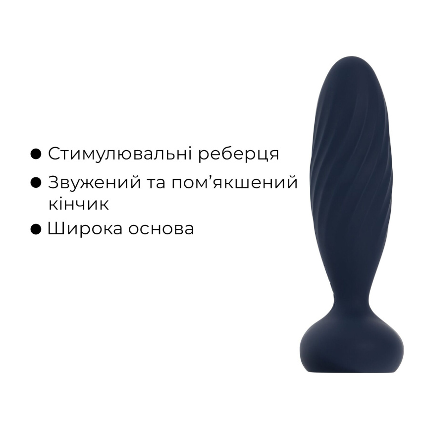Анальна смарт-вібропробка з пульсацією Svakom Jordan Navy Blue, пульт ДК фото 15