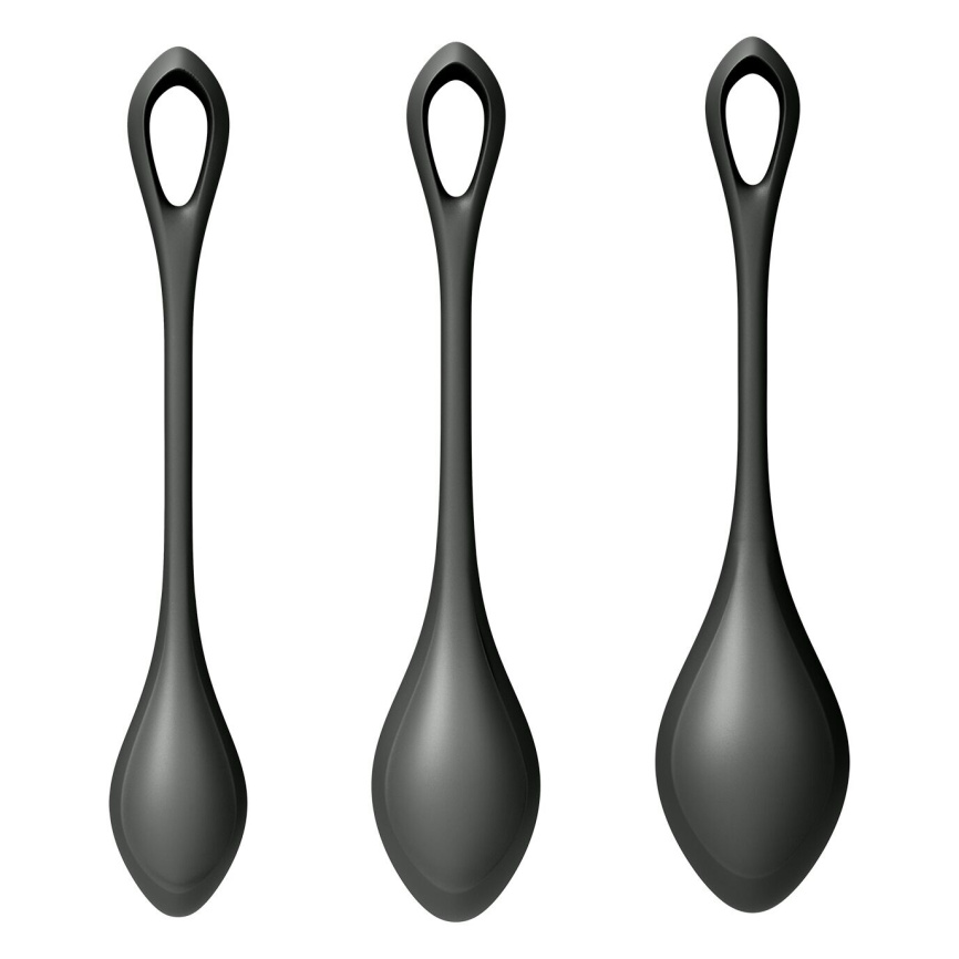 Набір йоні намистин Satisfyer Yoni Power 2 Black, діаметр 2-2,5-3см, маса 22-44-73 г фото 3