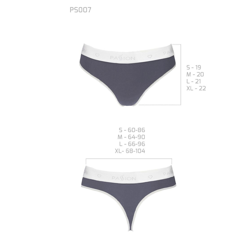 Спортивні трусики-стрінги Passion PS007 PANTIES M, dark grey фото 5