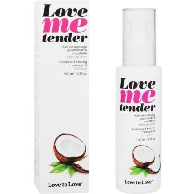 Масажна олія Love To Love - Love Me Tender, Noix De Coco (100 мл), аромат кокоса, без парабенів фото 1
