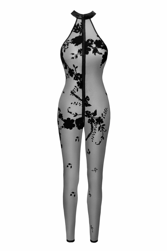 Бодистокинг Noir Handmade F315 Ego, XXL, black, прозрачный, верх халтер, молния на все тело фото 5