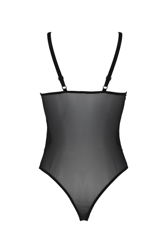 Боди Passion KERRIA BODY black, XXL/XXXL, с высокими вырезами и верхом балконет фото 4