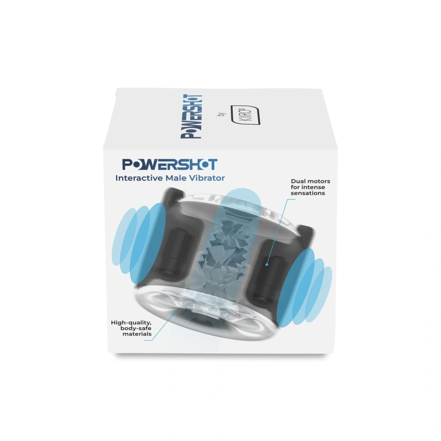 Интерактивный мастурбатор 2в1 с вибрацией KIIROO PowerShot, компактный, 2 вибромотора фото 14