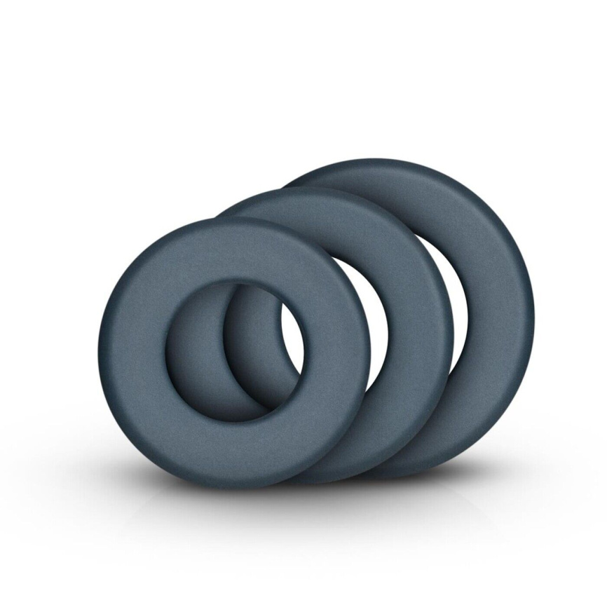 Набір ерекційних кілець Boners 3-Piece Hefty Cock Ring Set, діаметр 3,2 см, 3,8 см та 4,5 см фото 2