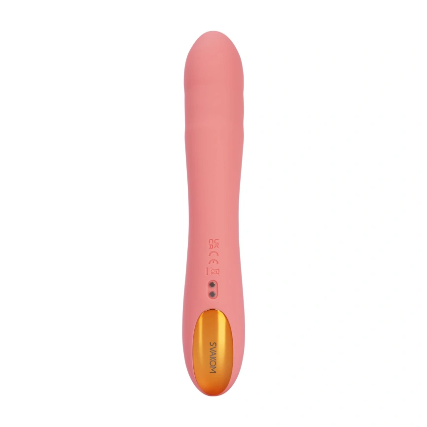 Смарт-вибратор с пульсацией Svakom Ava Neo Peach Pink, 15 режимов работы, водонепроницаемый фото 5