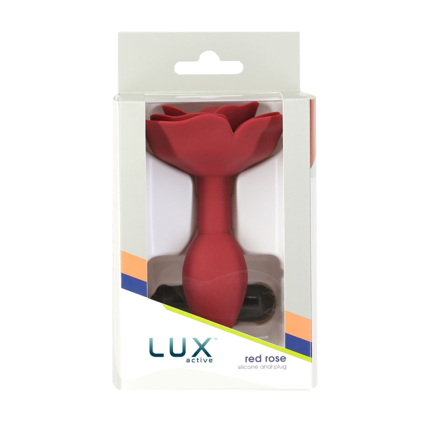 Силіконова анальна пробка Lux Active с розой - Red Rose Silicone Anal Plug фото 5