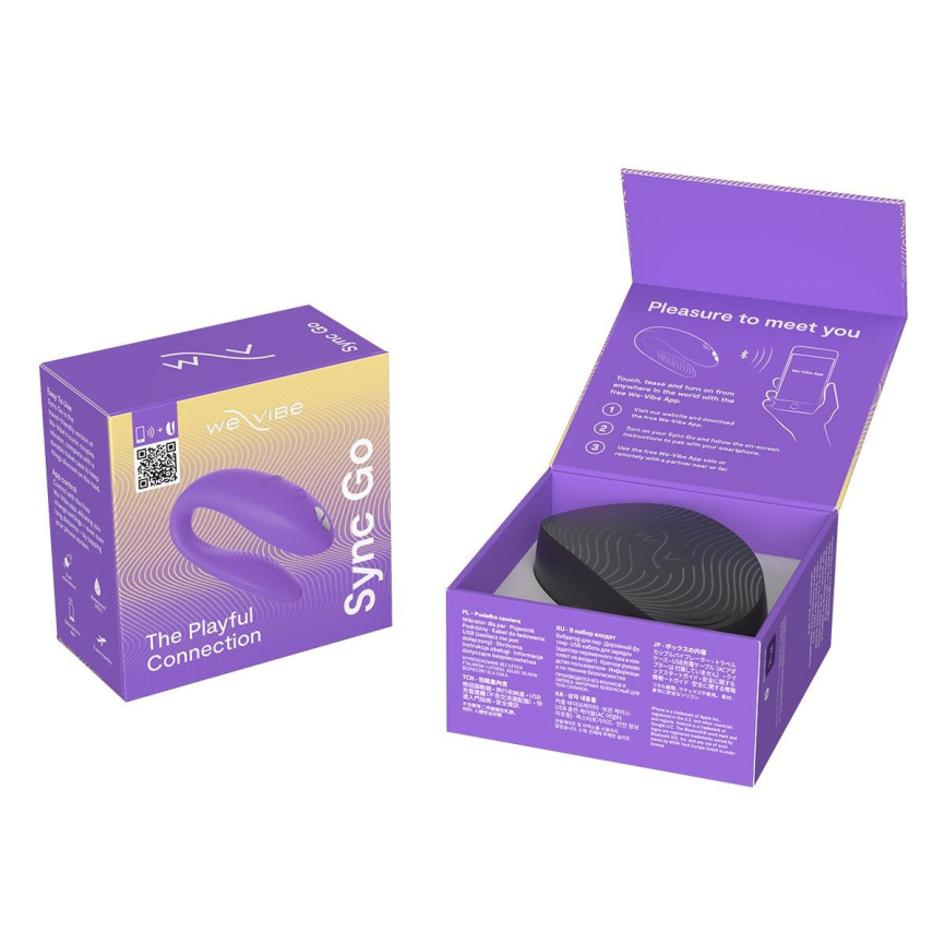 Смарт-вібратор для пар We-Vibe Sync GO Light Purple, тревел-кейс фото 8