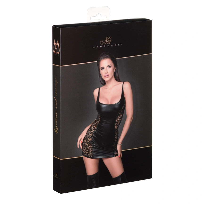 Платье с кружевными вставками Noir Handmade F229 Powerwetlook dress with lace inserts, 3XL фото 4