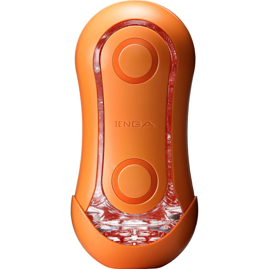 Мастурбатор Tenga Flip Orb — Sunset Orange, з можливістю зміни тиску та стимулювальними кульками всередині фото 1