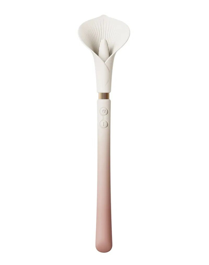 Розкішний вібромасажер Zalo – Calla Blossom Pink, двосторонній, 2 мотори фото 1