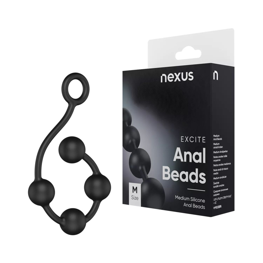 Анальні кульки Nexus Excite Medium Anal Beads, силікон, макс. діаметр 2,5 см фото 9