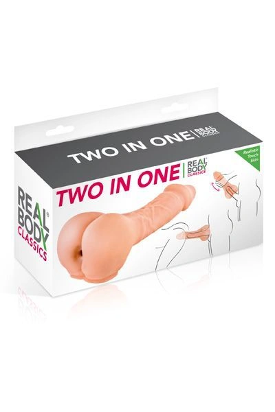 Насадка на член - мастурбатор 2-в-1 Real Body - Two In One фото 3