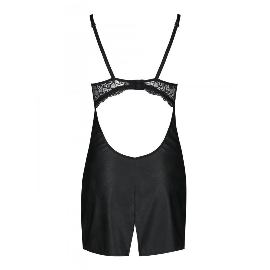 Бебі-дол з еко-шкіри та мережива Passion LOONA CHEMISE L/XL, black фото 6