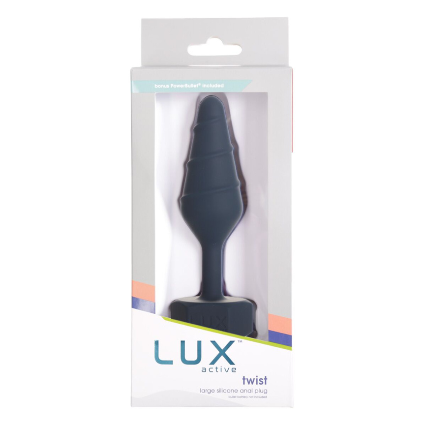 Анальна пробка Lux Active Twist Plug Large Blue фото 6