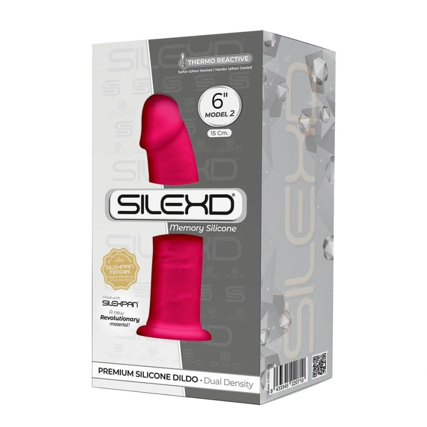 Фаллоимитатор SilexD Robby Pink (MODEL 2 size 6in), двухслойный, силикон+Silexpan, диаметр 3,5см фото 3