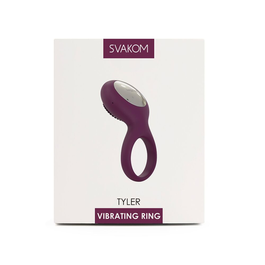 Ерекційне кільце з вібрацією Svakom Tyler Violet фото 7