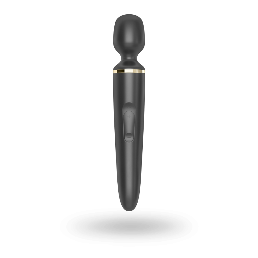Вібромасажер Satisfyer Wand-er Woman (Black/Gold), водонепроникний, потужний, розмір XXL фото 5