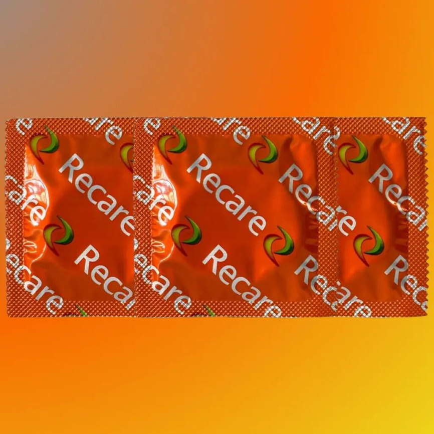 Презервативи Recare Color Fruit Flavour Condoms 3 шт, аромати: м'ята, банан, полуниця фото 2