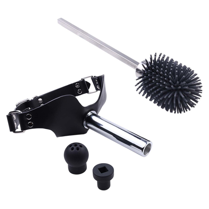 Набір для домінування LOCKINK SEVANDA Objectification Bathroom Set, маска та 4 насадки фото 3