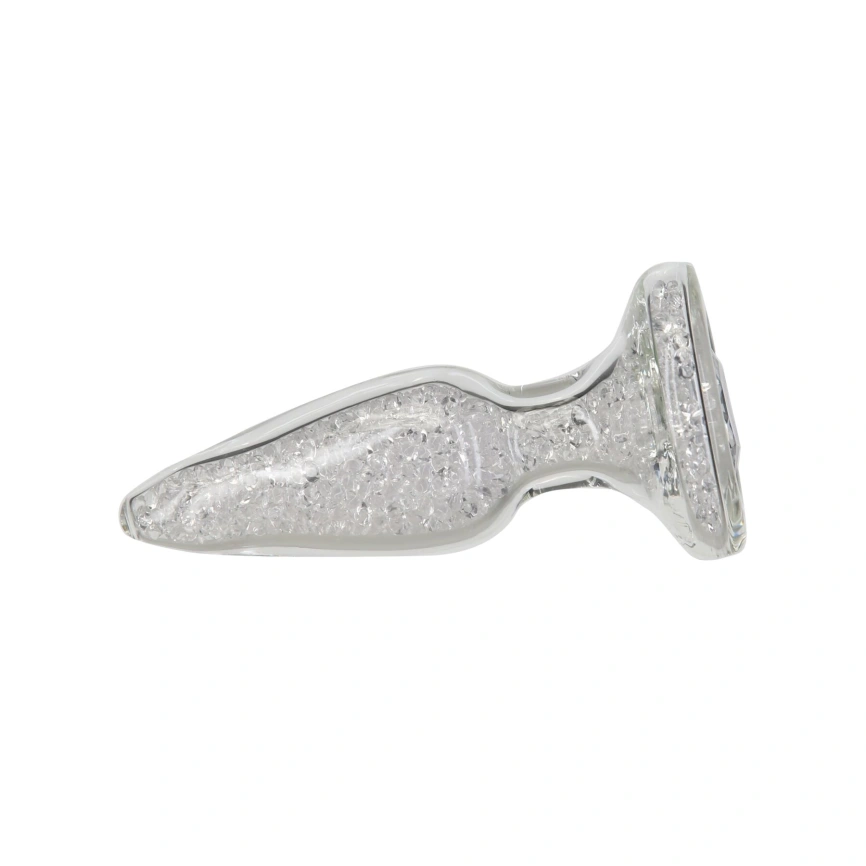 Стеклянная анальная пробка Pillow Talk Fancy Luxurious Glass Anal Plug, ⌀3,1см, вибропуля в подарок фото 3