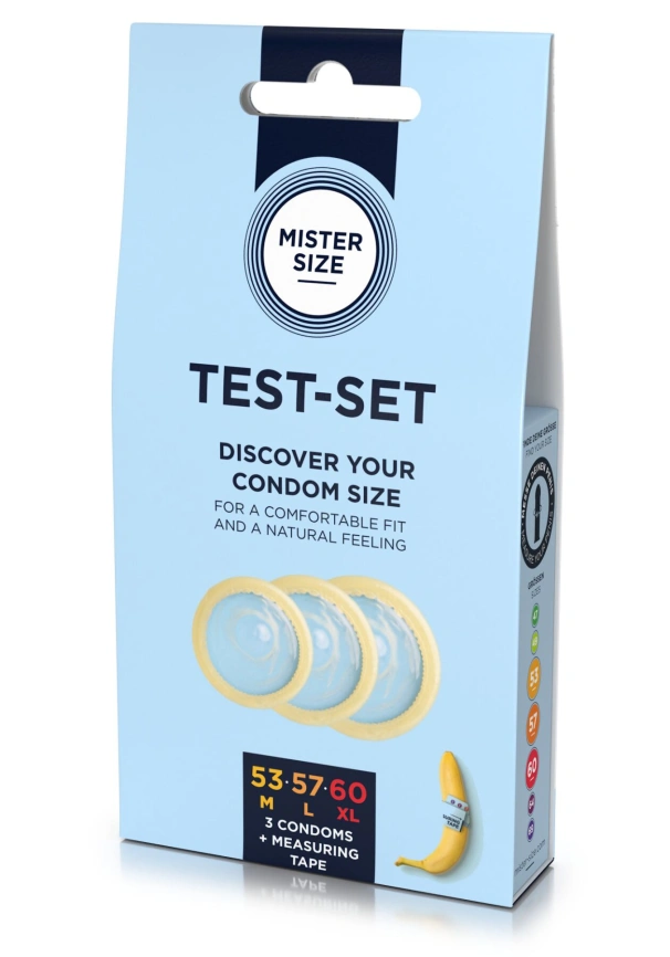 Набор презервативов Mister Size test-set 53–57–60, 3 размера + линейка, толщина 0,05 мм фото 2