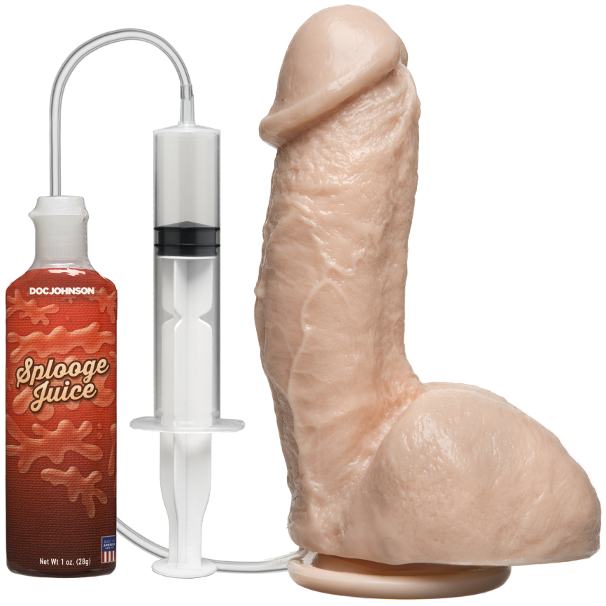 Фалоімітатор, що кінчає Doc Johnson The Amazing Squirting Realistic Cock, ПВХ, діаметр 5,1см фото 1