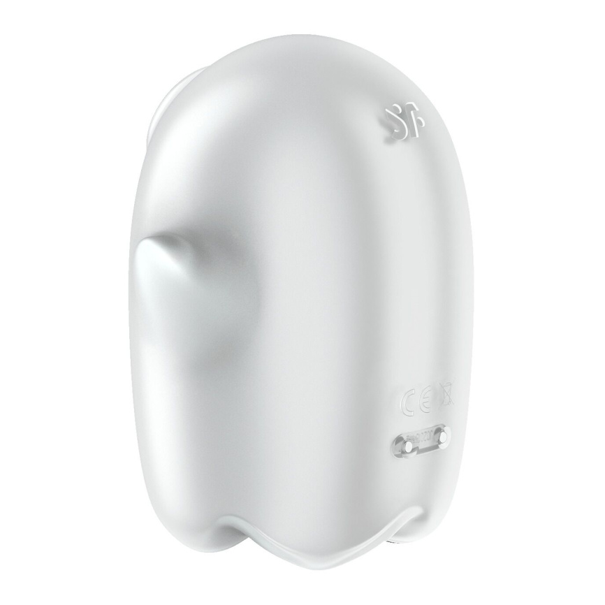 Вакуумний кліторальний стимулятор з вібрацією Satisfyer Glowing Ghost White, світиться в темряві фото 4