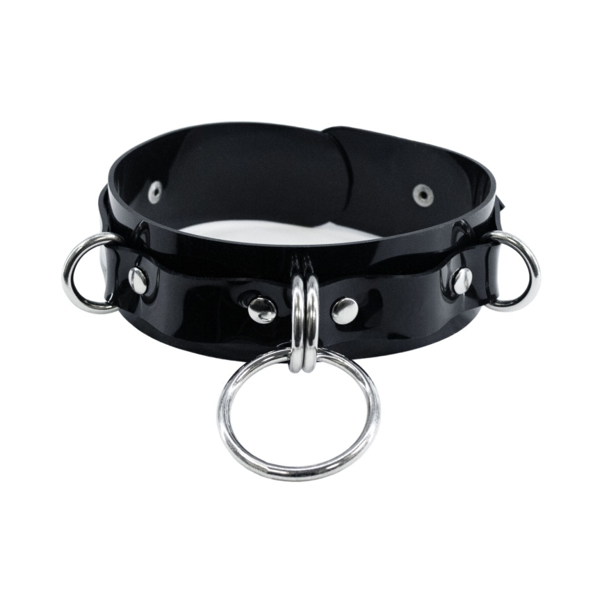 Нашийник для фіксації Feral Feelings - D-Rings Black фото 1