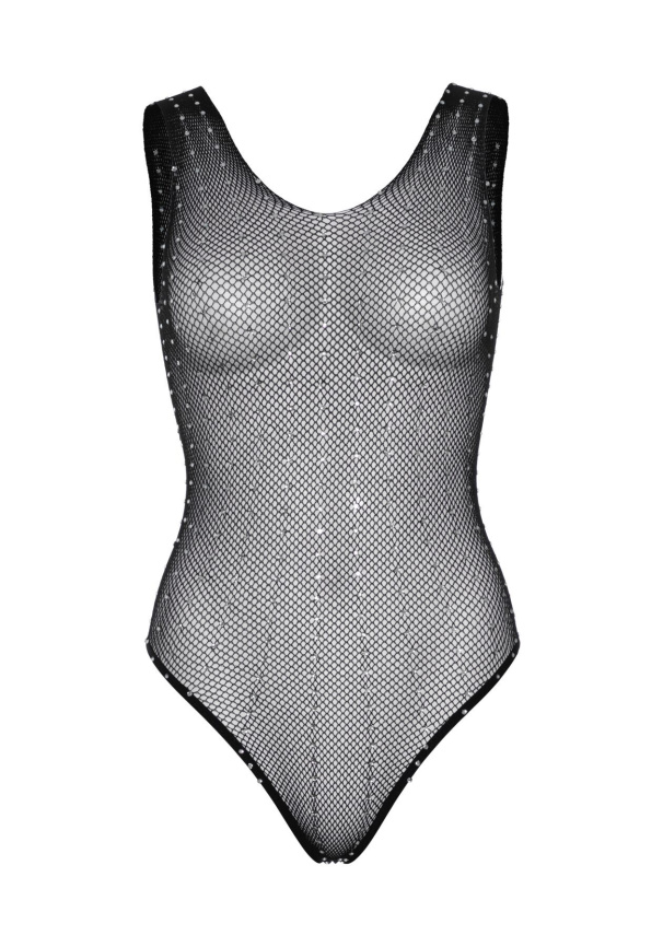 Leg Avenue Rhinestone fishnet bodysuit OS Black фото 5