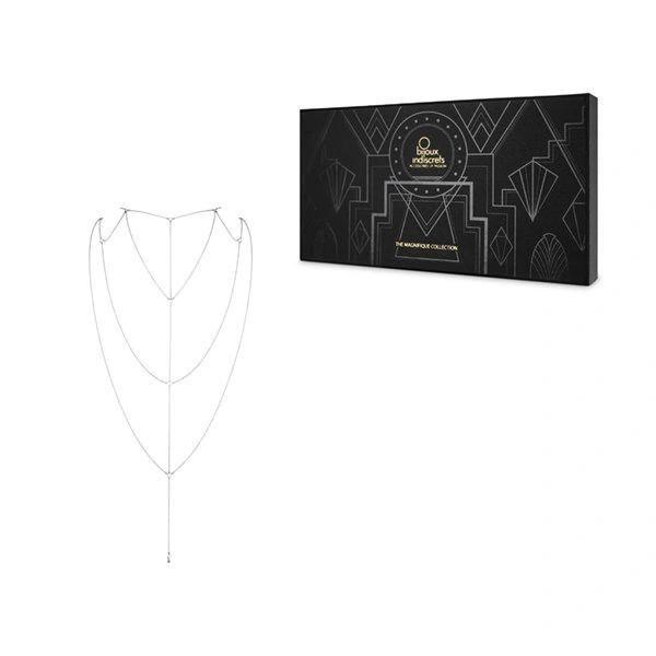 Цепочка для спины Bijoux Indiscrets Magnifique Back and Cleavage Chain - Silver, украшение для тела фото 4