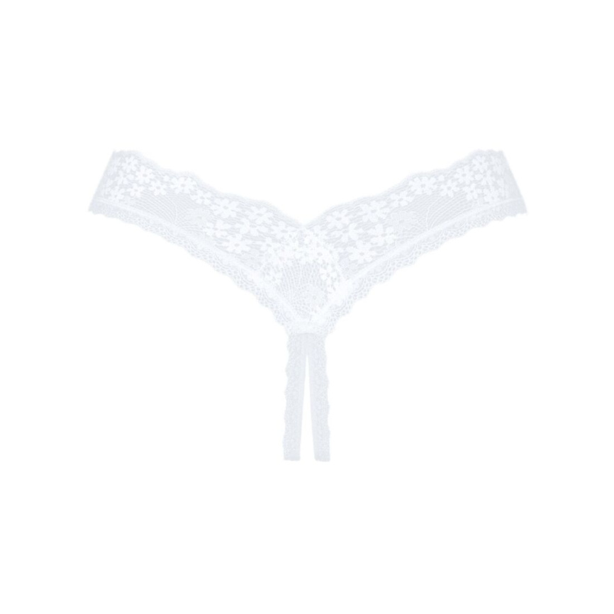 Мереживні танга Obsessive Heavenlly crotchless thong M/L, з доступом фото 13
