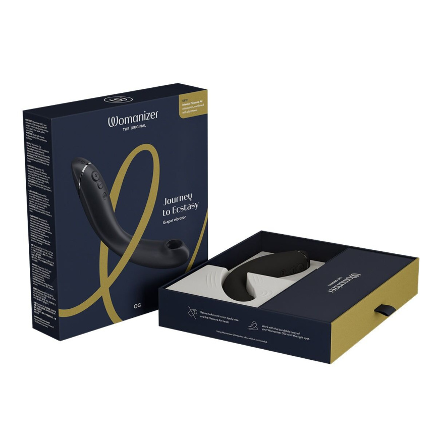 Вакуумний стимулятор для точки G та клітора з вібрацією Womanizer OG Dark Grey, 12 рівнів, 3 режими фото 8