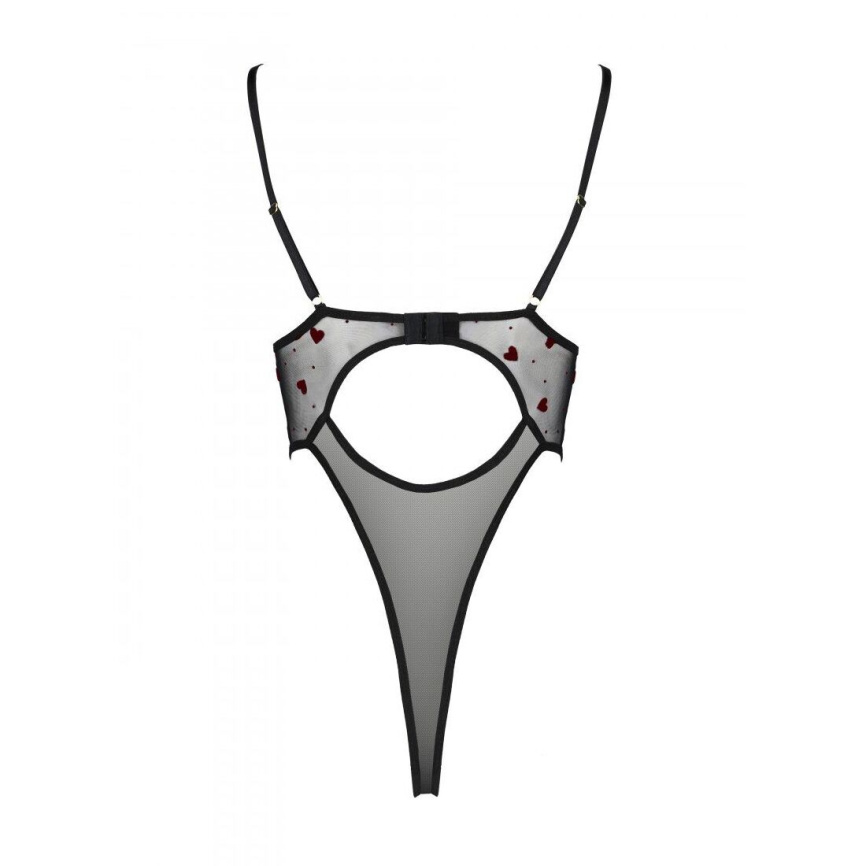 Еротичний боді з малюнком Passion LOVELIA BODY L/XL, black фото 6