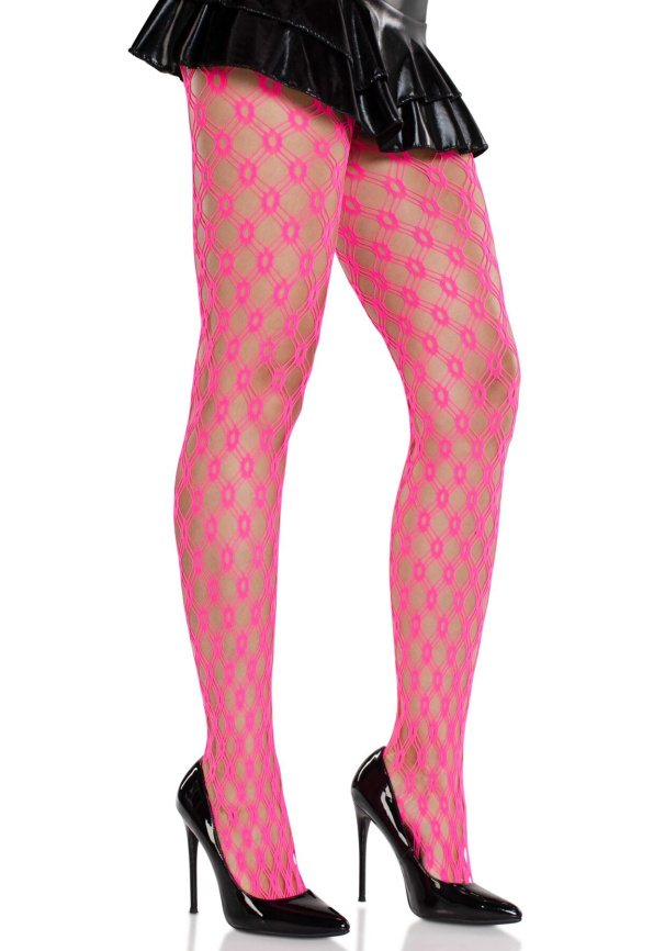 Колготки Leg Avenue Eyelet Net Tights Neon Pink One Size фото 4