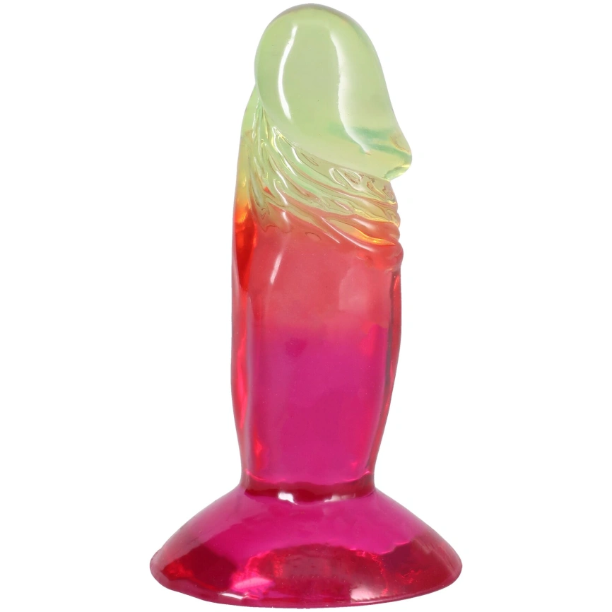 Дилдо Doc Johnson Crystal Jellies - 4.5 Inch Classic Dong - Rainbow фото 2