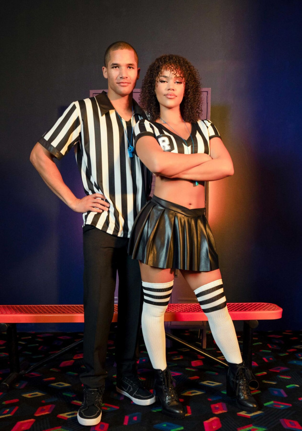 Костюм рефері Leg Avenue Time Out Referee M, кроп-топ спідниця свисток фото 5