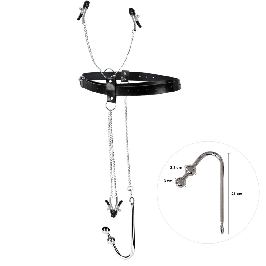 Бондажний набір із металевим анальним гаком №3 Art of Sex Blanca Bondage set with anal hook №3 фото 1