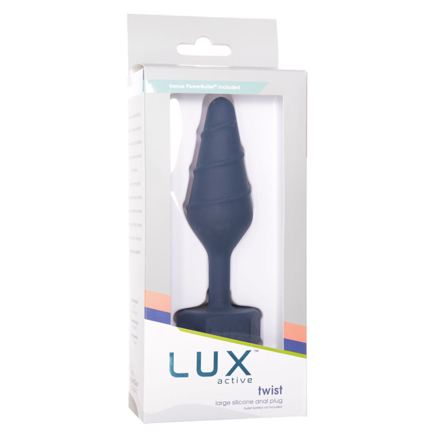 Анальна пробка Lux Active Twist Plug Large Blue фото 7