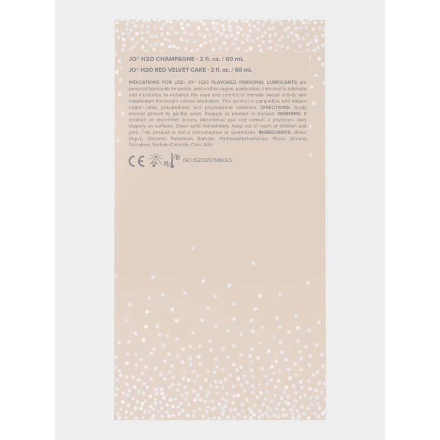 Набор вкусовых смазок JO Champagne & Red Velvet Cake (2×60 мл), Limited Edition фото 6