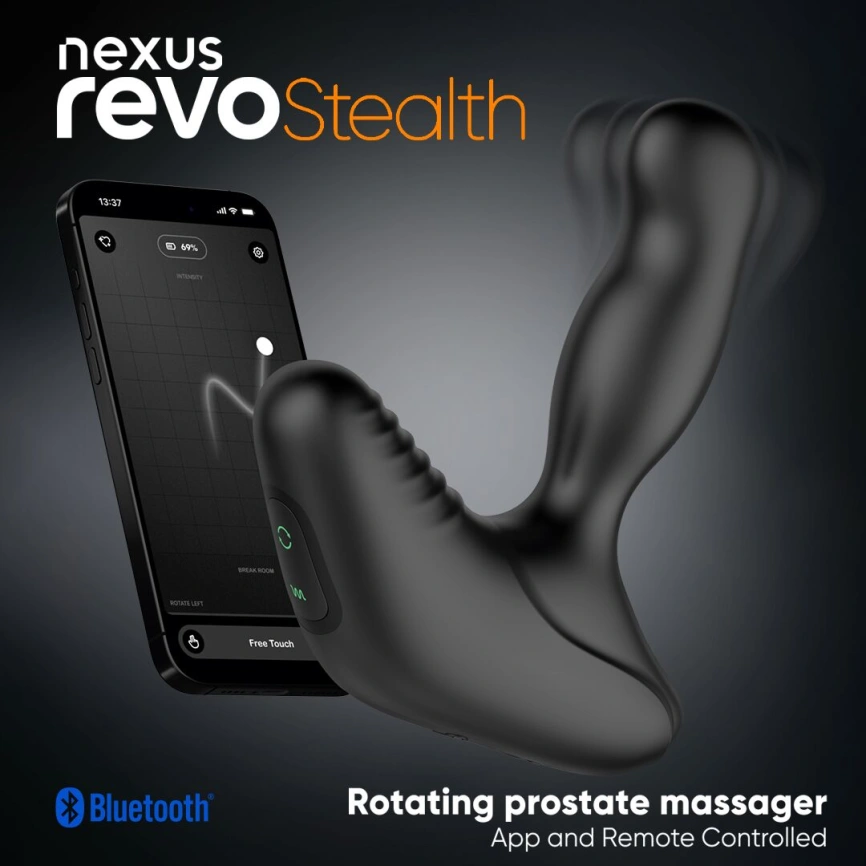 Смарт-массажер простаты Nexus Revo Stealth with APP, вибрация+ротация, пульт ДУ, до 10 часов работы фото 9