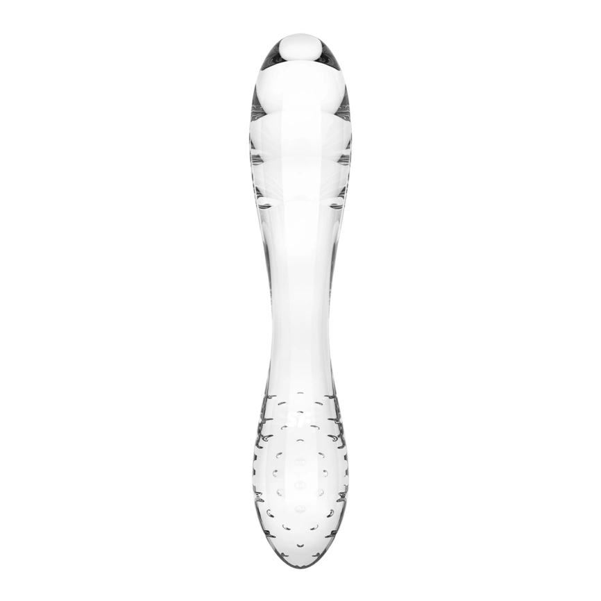 Двусторонний стеклянный дилдо Satisfyer Dazzling Crystal 1 Transparent, очень прочный, без стоппера фото 4