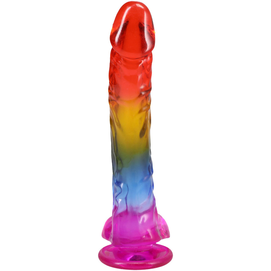 Фалоімітатор Doc Johnson Crystal Jellies - 9.5 Inch Dildo - Rainbow фото 4