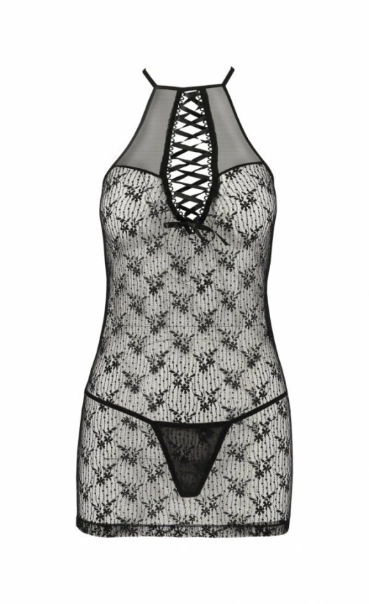 Полупрозрачная сорочка Passion AZALIA CHEMISE L/XL, black фото 3