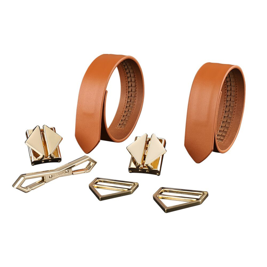 Фіксатори для рук та ніг LOCKINK Wristcuffs/Anklecuffs, коричневі, натуральна шкіра фото 3