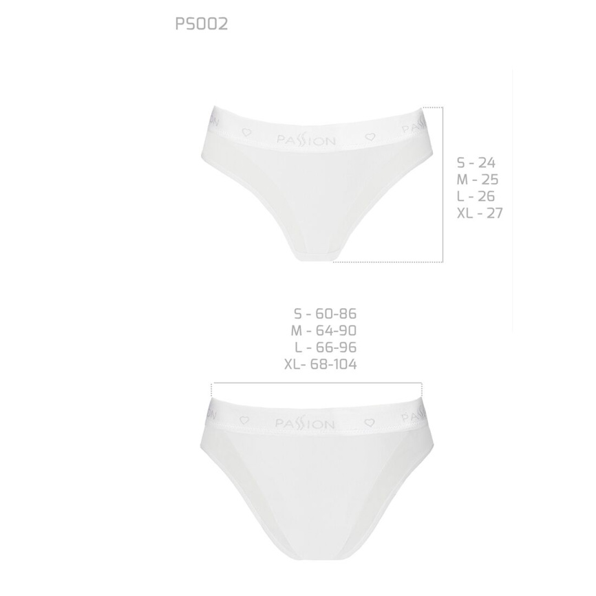 Трусики з прозорою вставкою Passion PS002 PANTIES M, white фото 5