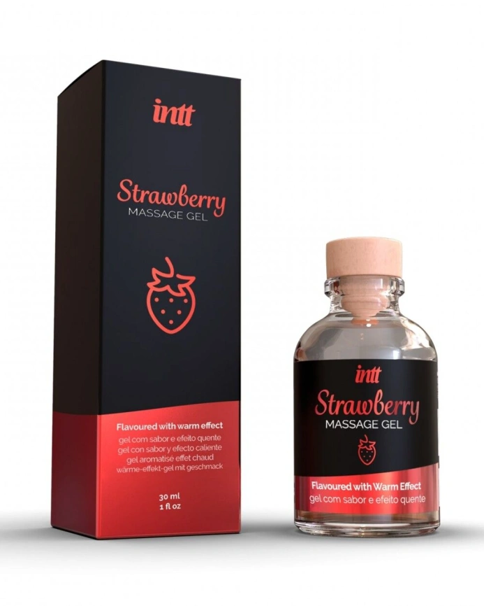 Массажный гель для интимных зон Intt Strawberry (30 мл) фото 1