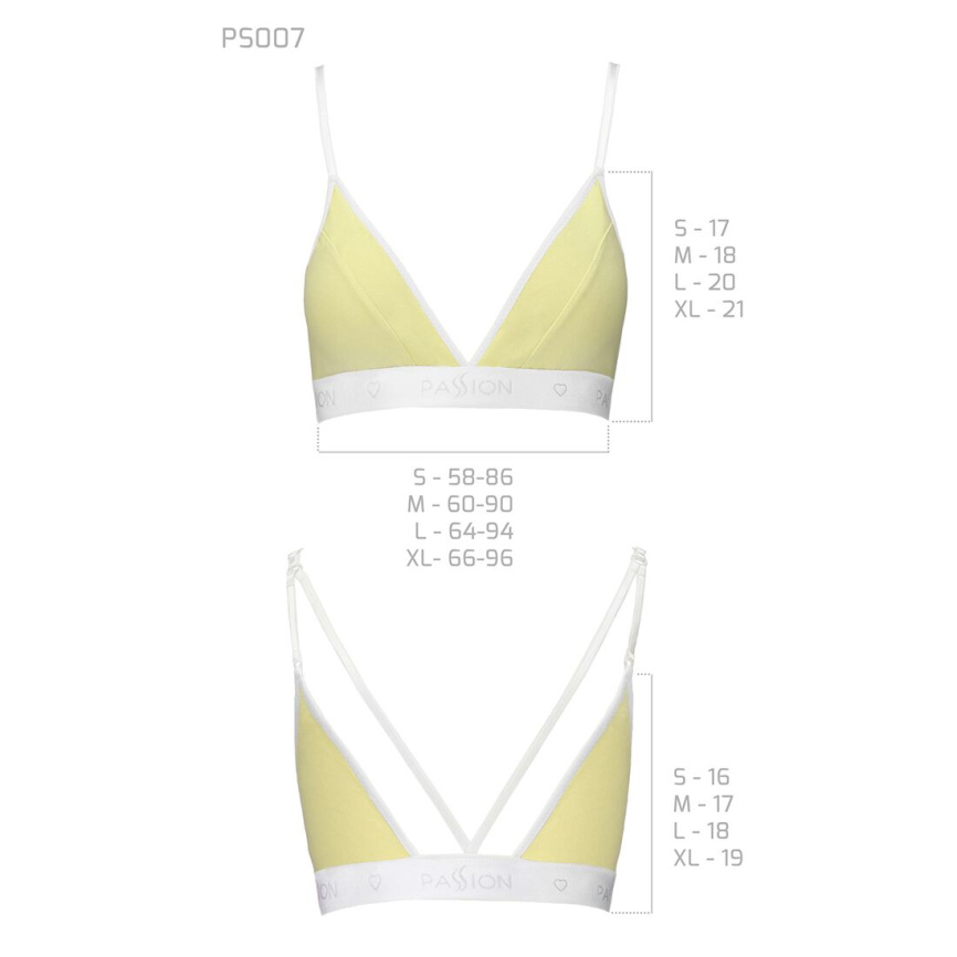 Спортивний топ з подвійними бретелями Passion PS007 TOP XL, yellow фото 5