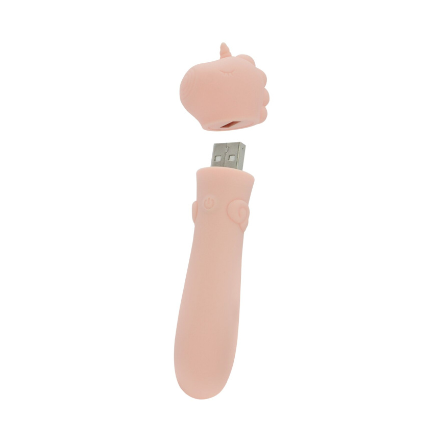Вібратор-єдиноріжка Unihorn USB Bullet – Heart Throb, віброкуля, USB-зарядка, 10 режимів фото 2